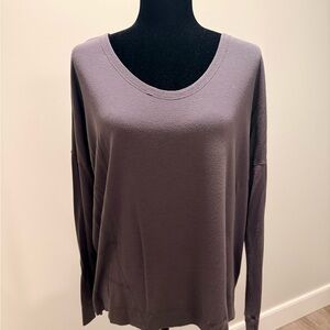 Lole Women's Mauve Scoop Neck Long Sleeve Pullover